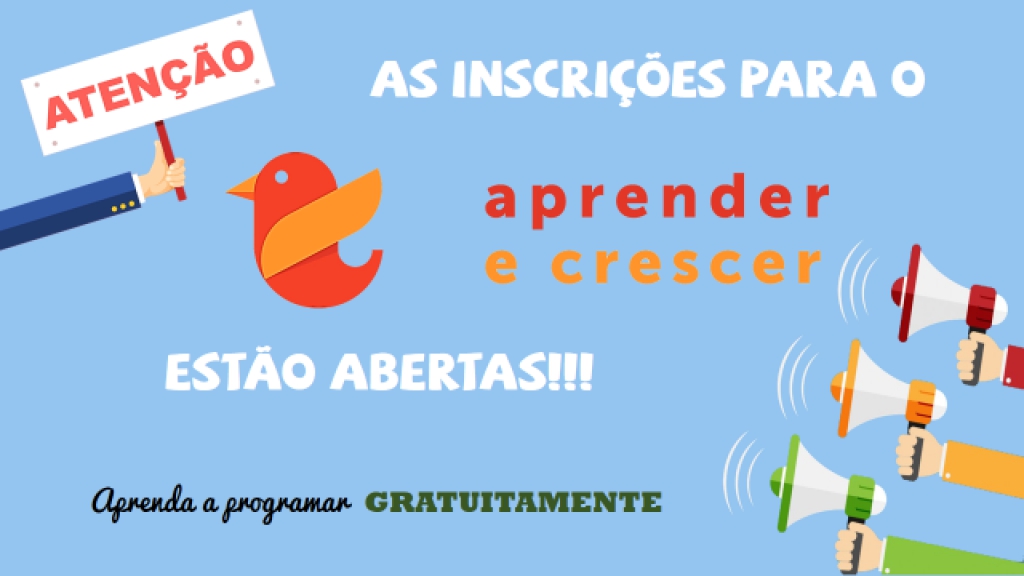 Abertas as Inscrições para a 14° edição do projeto Aprender e Crescer