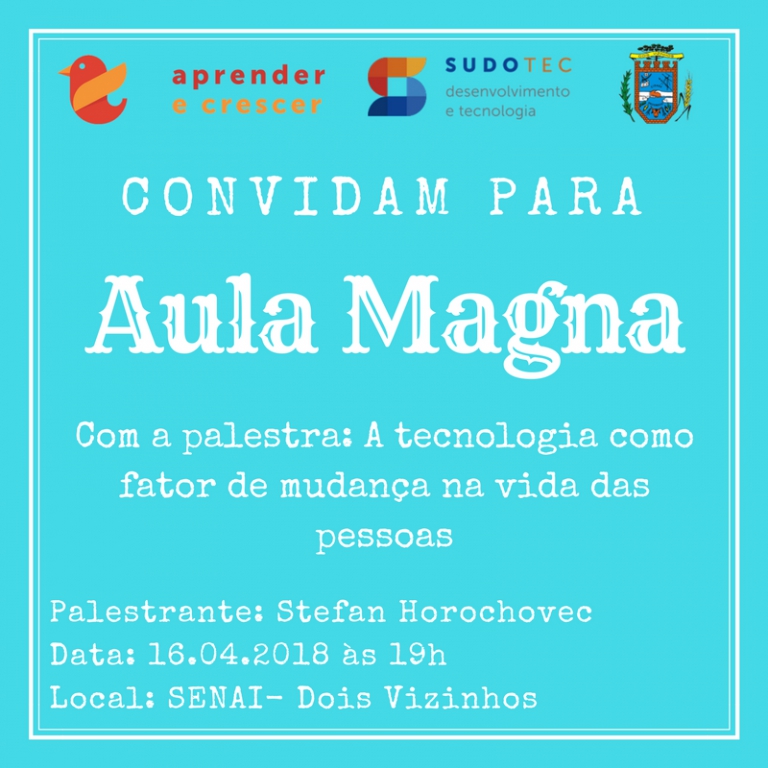Na próxima segunda-feira, 16 de abril terá início as aulas do Projeto Aprender e Crescer.