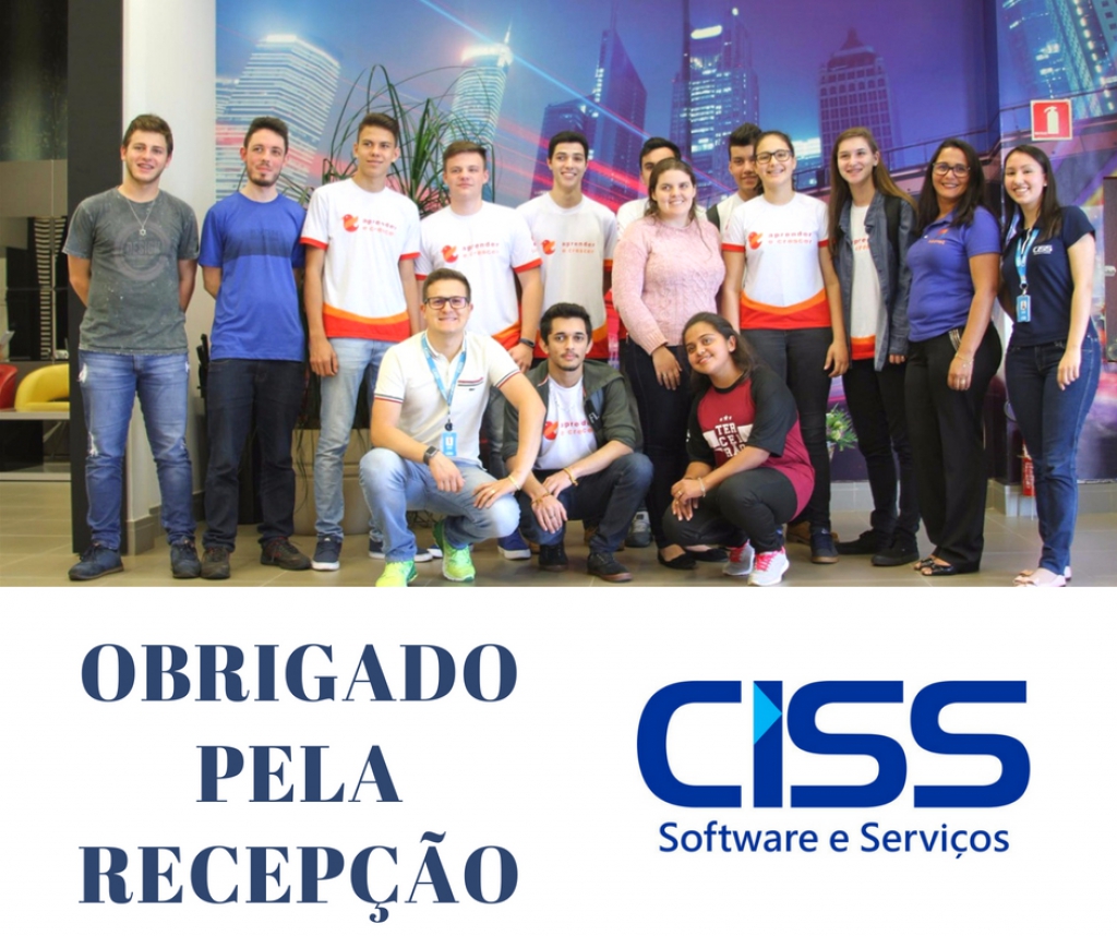 Alunos do projeto Aprender e Crescer visitam empresas parceiras.
