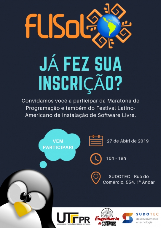 Venha Participar da Maratona de Programação e do Flisol