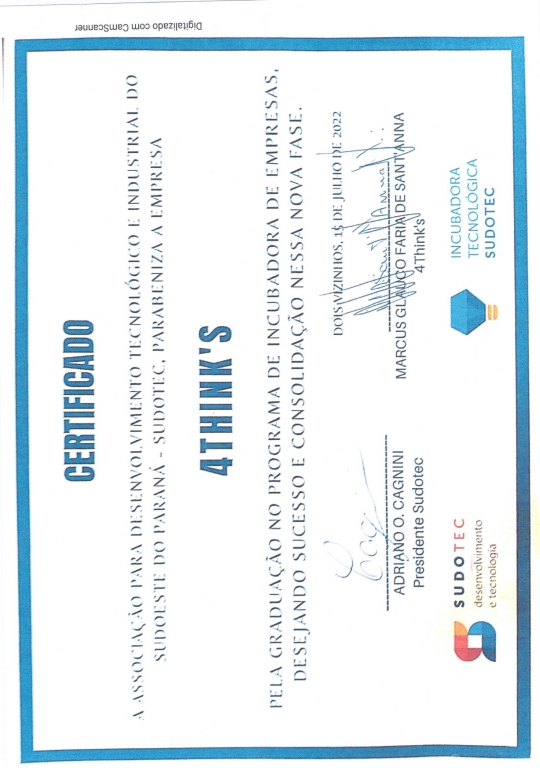 Realizado gradução da 4THINK´S na Sudotec