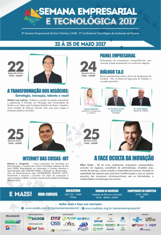 Confira a programação completa da Semana Empresarial e Tecnológica 2017
