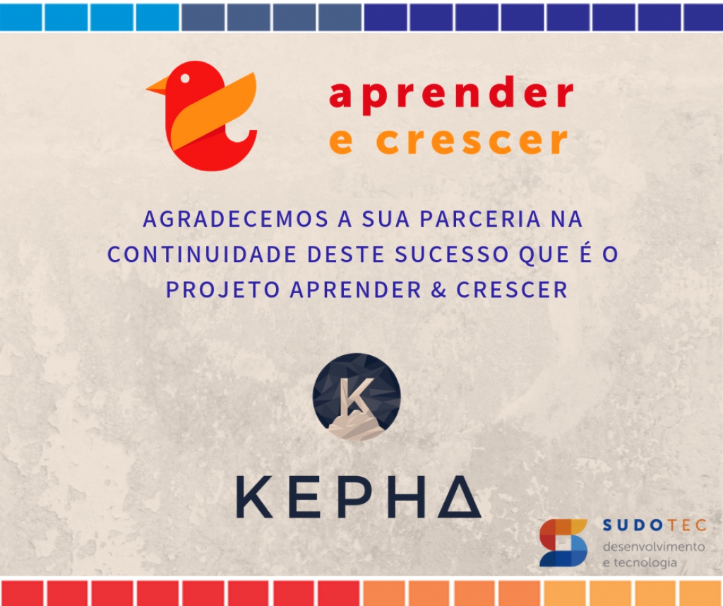 Agradecimento aos Parceiros da 15ª edição do Projeto Aprender & Crescer 2019