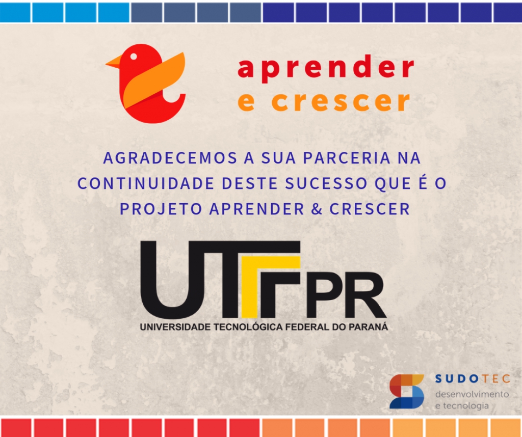 Agradecimento aos Parceiros da 15ª edição do Projeto Aprender & Crescer 2019