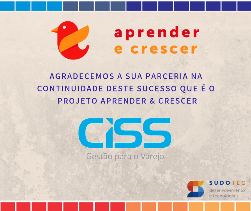 Agradecimento aos Parceiros da 15ª edição do Projeto Aprender & Crescer 2019