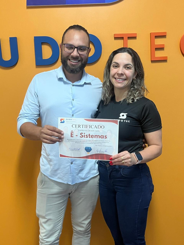 A Sudotec parabeniza Pedro Silveira e toda a equipe da Ê-Sistemas por essa importante conquista: a transição de empresa incubada para graduada!